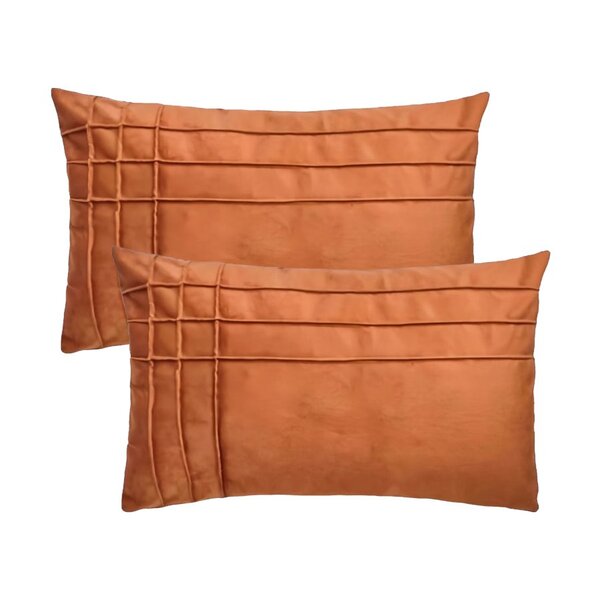 Kit 2 Capas Para Almofada Drapeada Line T Retangular Em Velud