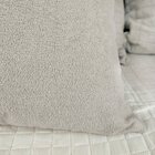 Kit 2 Capas Para Almofada Em Bouclé Quadrada Bege