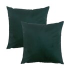 Kit 2 Capas Para Almofada Em Veludo Liso Quadrada 60x60 Verde