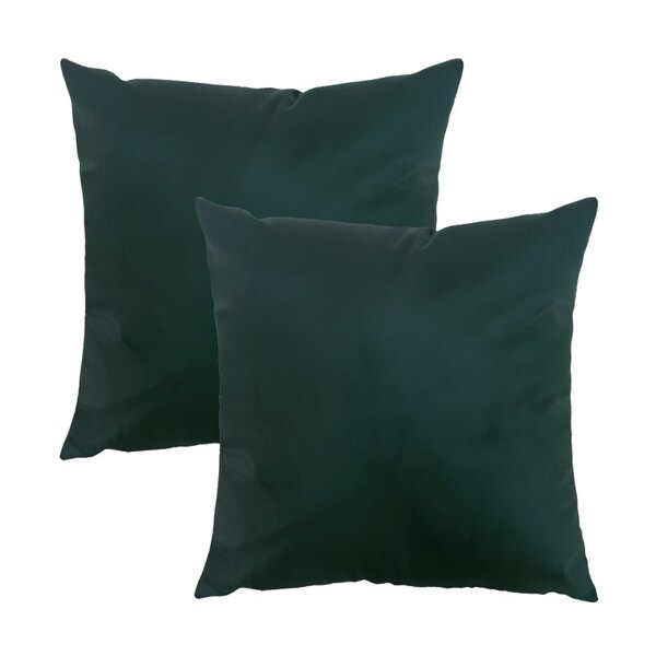 Kit 2 Capas Para Almofada Em Veludo Liso Quadrada 60x60 Verde