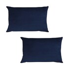 Kit 2 Capas Para Almofada Em Veludo Liso Retangular 60x40 Azu