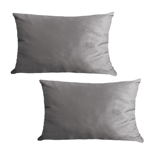 Kit 2 Capas Para Almofada Em Veludo Liso Retangular 60x40 Cin