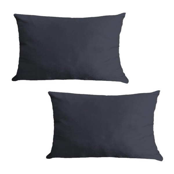 Kit 2 Capas Para Almofada Em Veludo Liso Retangular 60x40 Cin