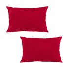 Kit 2 Capas Para Almofada Em Veludo Liso Retangular 60x40 Ver