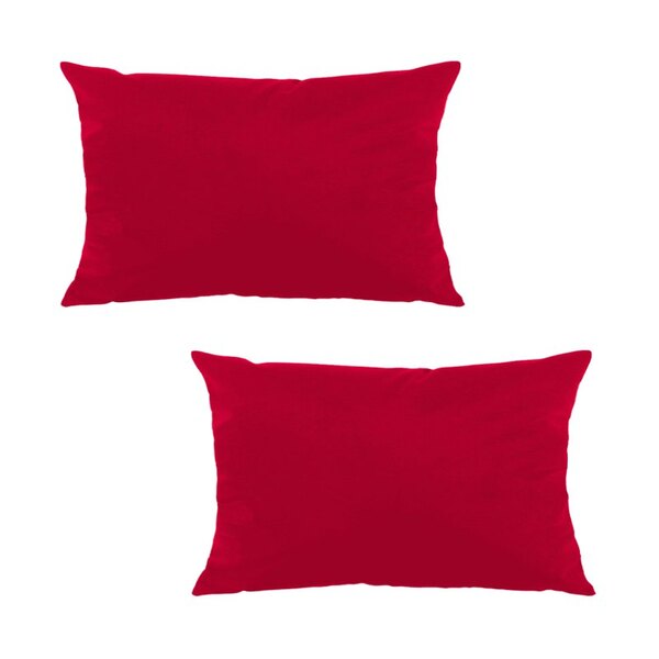 Kit 2 Capas Para Almofada Em Veludo Liso Retangular 60x40 Ver