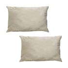Kit 2 Capas Para Almofada Em Veludo Liso Retangular Bege