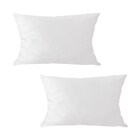 Kit 2 Capas Para Almofada Em Veludo Liso Retangular Branco