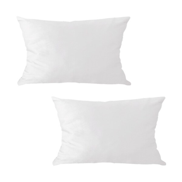 Kit 2 Capas Para Almofada Em Veludo Liso Retangular Branco
