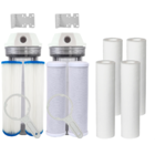 Kit 2 Carcaças 9 3/4 + 2 Plissado + 2 Carbon Block + 4 Pp Tra