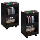 Kit 2 Carrinho Organizador Salao Estetica Manicure Mobbs