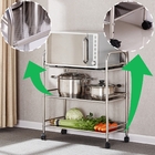 Kit 2 Carrinhos Organizadores Inox 3 Andares Guimmis.casa