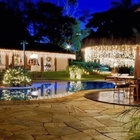 Kit 2 Cascata 400 Leds 10m 8 Funções Branco Quente Fio Branco