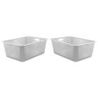 Kit 2 Cesta Organizadora Maxi 40l Branco - Ou