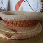 Kit 2 Cestas Porta Pão 27x20cm E 24x17cm Oval Rattan Plástico