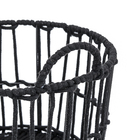 Kit 2 Cestos Bueno Preto de Fibra Mek