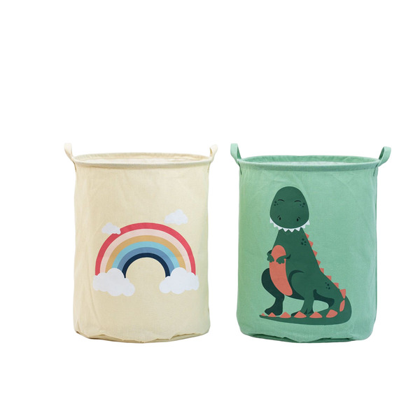 Kit 2 Cestos Infantis De Linho - Oikos Multi U