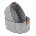 Kit 2 Cestos Organizadores Tecido Cinza Magda Granit Sensea