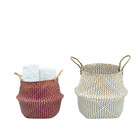 Kit 2 Cestos Organizadores Multiuso Decorativo Branco E Verme