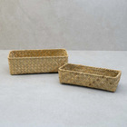 Kit 2 Cestos Organizadores Multiuso Decorativo Seagrass - Oik