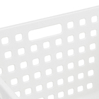 Kit 2 Cestos Organizadores Plástico Branco Square 13L 10x14x19cm Dasplast