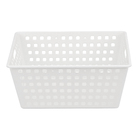 Kit 2 Cestos Organizadores Plástico Branco Square 13L 10x14x19cm Dasplast
