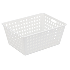 Kit 2 Cestos Organizadores Plástico Branco Square 13L 10x14x19cm Dasplast