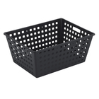 Kit 2 Cestos Organizadores Plástico Preto Square 13L 10x14x19cm Dasplast