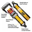 Kit 2 Cintas Catraca 454 Kg Cat Caterpillar 4,37m