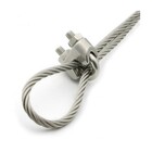 Kit 2 Clips Grampado Para Cabo De Aço 3mm 1/8''