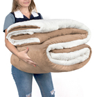 Kit 2 Cobertor Bege Edredom Coberdrom Casal Queen Dupla Face