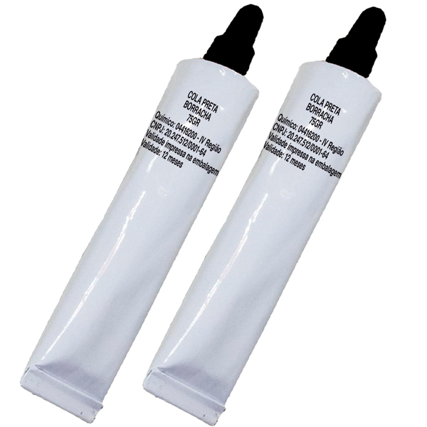 Kit 2 Cola Preta Adesivo De Reparo Alto Falantes 75gr