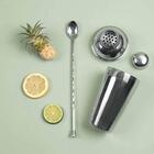 Kit 2 Colheres Bailarina Inox 29cm Para Drinks Profissional A