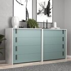 Kit 2 Cômodas 4 Gavetas 90cm Melissa Branco/ Cinza