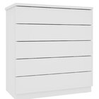 Kit 2 Cômodas 5 Gavetas Espresso Móveis Branco