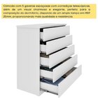Kit 2 Cômodas 5 Gavetas Espresso Móveis Branco