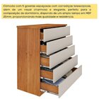 Kit 2 Cômodas 5 Gavetas Espresso Móveis Cinamomo/off White