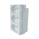 Kit 2 Conjunto 3 Tomadas Branca Monobloco 2p+t 10a 250v 4x2