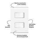 Kit 2 Conjuntos Interruptor Duplo Simples Tramontina Linha Li