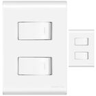 Kit 2 Conjuntos Interruptor Duplo Simples Tramontina Linha Li