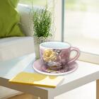 Kit 2 Consumê Jumbo Com Prato 500 Ml Caneca De Porcelana Xíca