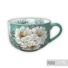 Kit 2 Consumê Jumbo Porcelana Xícara Grande Sopa Cereal 750 M