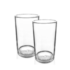 Kit 2 Copos Big Drink 380 Ml Transparente Acrílico Poliestire