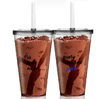 Kit 2 Copos Com Tampa E Canudo Personalizados Dia Dos Namorad