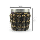 Kit 2 Copos Shot Dose Em Aço Inox Resina Colecionável Decorat