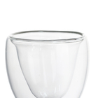 Kit 2 Copos Vidro Borossilicato Parede Dupla Coração 80ml