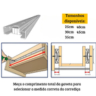 Kit 2 Corrediças Gaveta Telescópica Light 35cm Com Parafusos