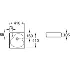 Kit 2 Cubas De Apoio 41x41cm Ruy Ohtake Roca Blanco Mate