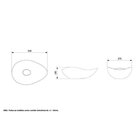 Kit 2 Cubas De Apoio Oval 54x37,5cm Ruy Ohtake Roca Preto