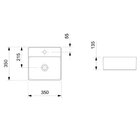 Kit 2 Cubas De Apoio Quadrada Com Mesa 350x350 Platinum P4 In