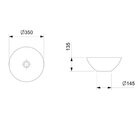 Kit 2 Cubas De Apoio Redonda Sem Mesa 350 Design D1 Celite Ma